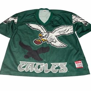 Vintage Rare Wilson Philadelphia Eagles Kelly Green Mesh Jersey 80s 90s XL